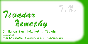 tivadar nemethy business card